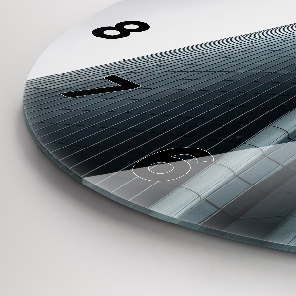 Wanduhr rund mit motiv Mailänder Wolkenkratzer