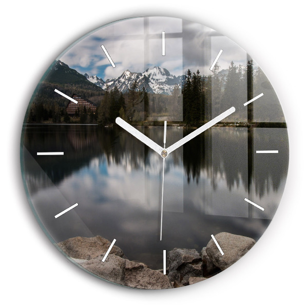 Wanduhr rund mit motiv Hohe Tatra in der Slowakei