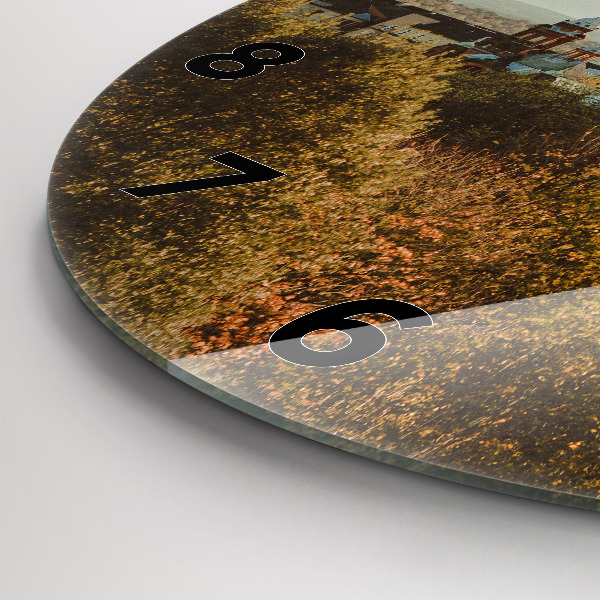 Wanduhr rund mit motiv Kunstgalerie in Glasgow