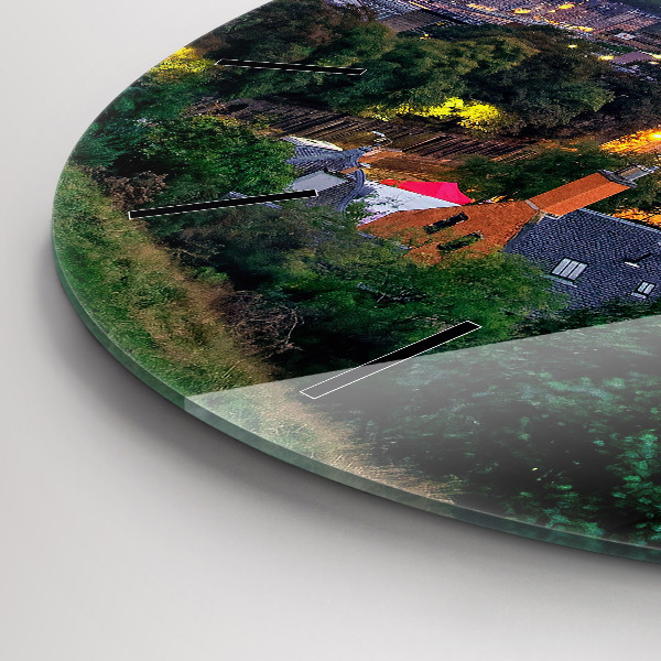 Wanduhr glas rund Edinburgh vom Calton Hill aus