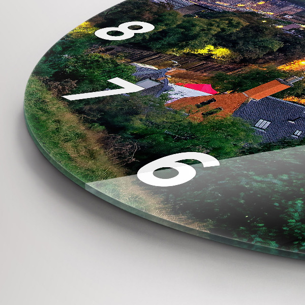 Wanduhr glas rund Edinburgh vom Calton Hill aus