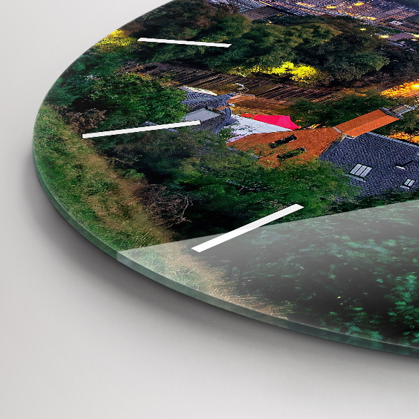 Wanduhr glas rund Edinburgh vom Calton Hill aus