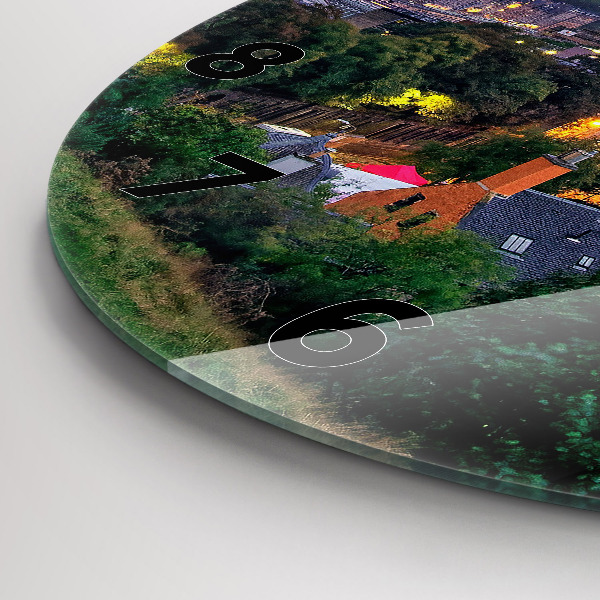 Wanduhr glas rund Edinburgh vom Calton Hill aus