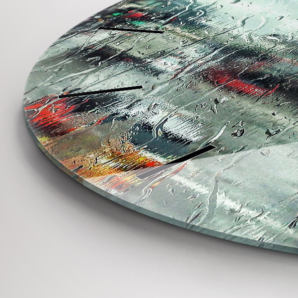 Wanduhr glas rund Verregnetes London