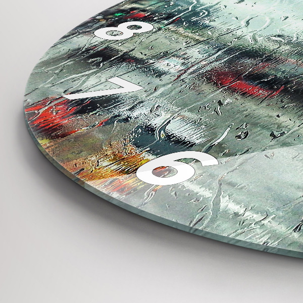 Wanduhr glas rund Verregnetes London