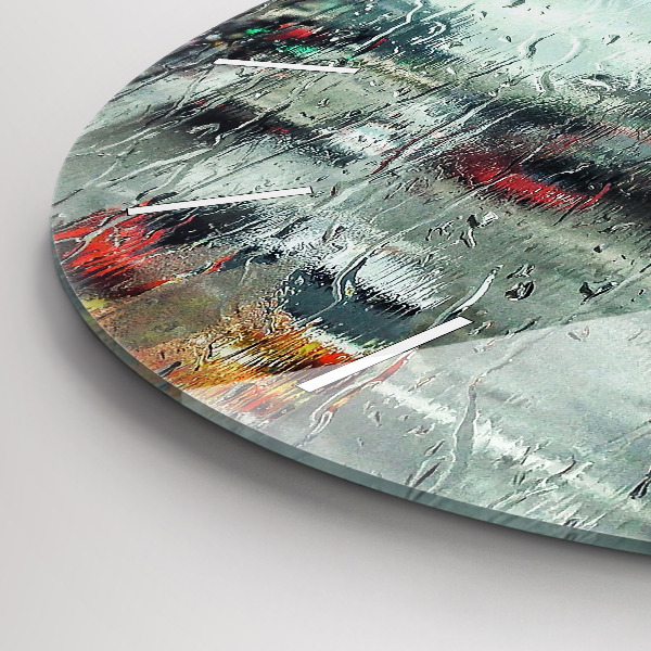 Wanduhr glas rund Verregnetes London