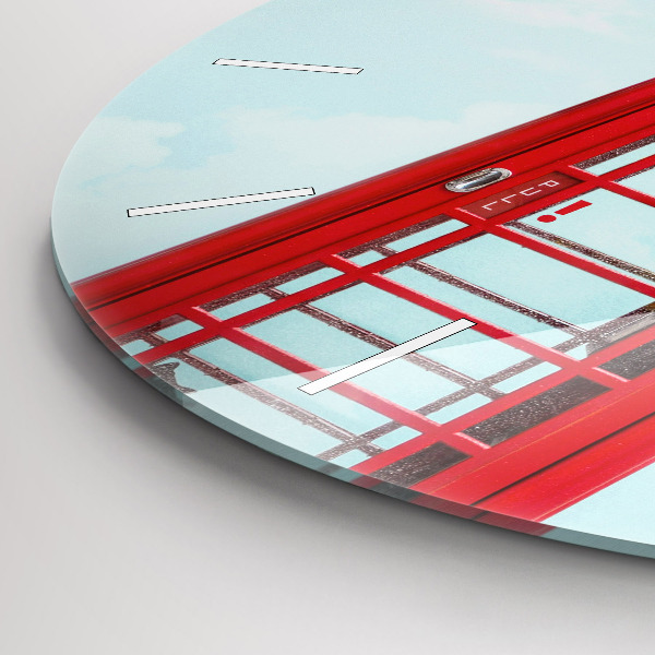 Wanduhr rund Telefonzelle