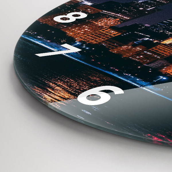 Wanduhr rund mit motiv Chicago Stadtbild