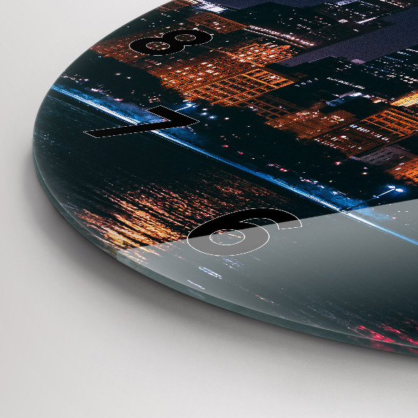 Wanduhr rund mit motiv Chicago Stadtbild