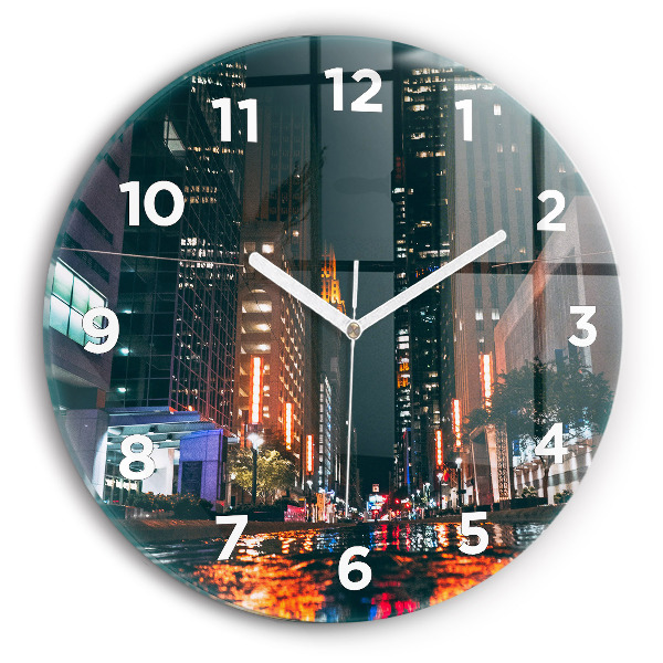 Wanduhr glas rund Hilton Hotel in Houston