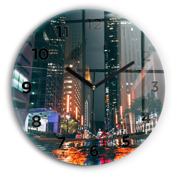 Wanduhr glas rund Hilton Hotel in Houston