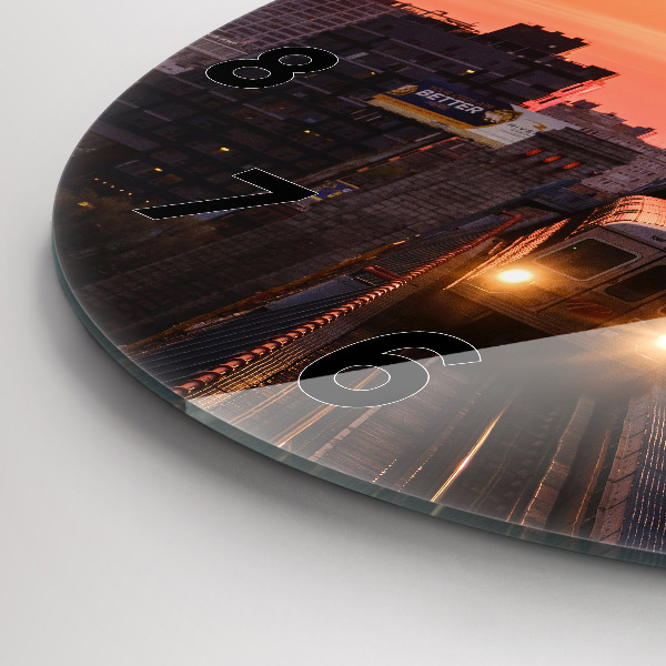 Wanduhr glas rund Benjamin-Franklin-Brücke