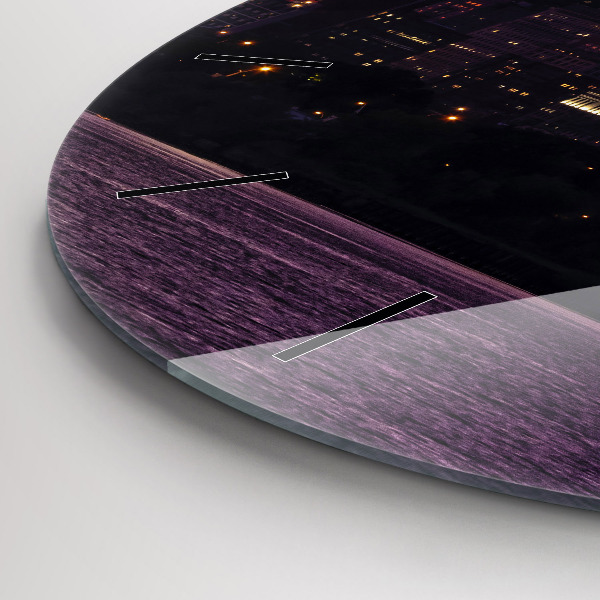 Wanduhr rund Philadelphia Stadtpanorama