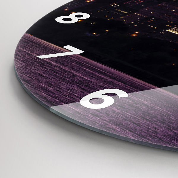 Wanduhr rund Philadelphia Stadtpanorama