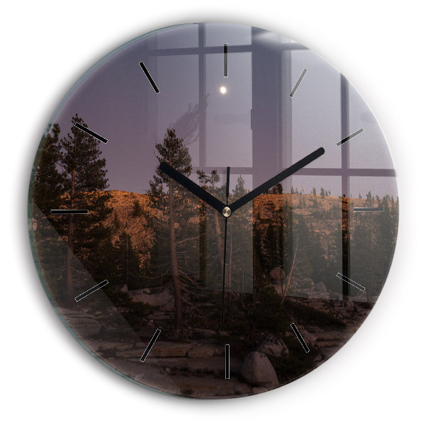 Wanduhr rund mit motiv Die felsige Straße von Yosemite