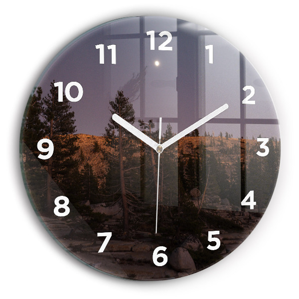 Wanduhr rund mit motiv Die felsige Straße von Yosemite