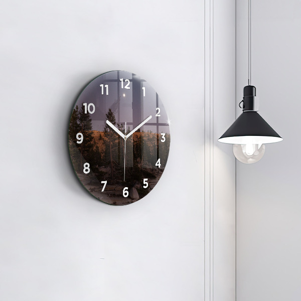 Wanduhr rund mit motiv Die felsige Straße von Yosemite