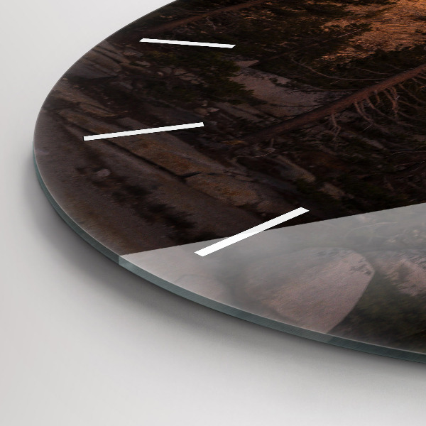 Wanduhr rund mit motiv Die felsige Straße von Yosemite