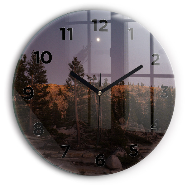 Wanduhr rund mit motiv Die felsige Straße von Yosemite