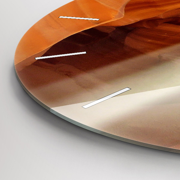 Wanduhr glas rund Wüstenschlucht