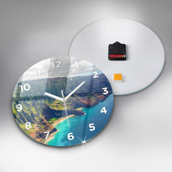 Wanduhr rund Hawaiianisches Meer