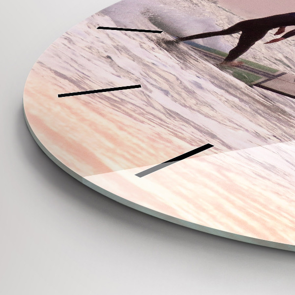 Wanduhr rund Surfer auf Hawaii