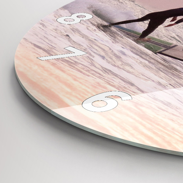 Wanduhr rund Surfer auf Hawaii