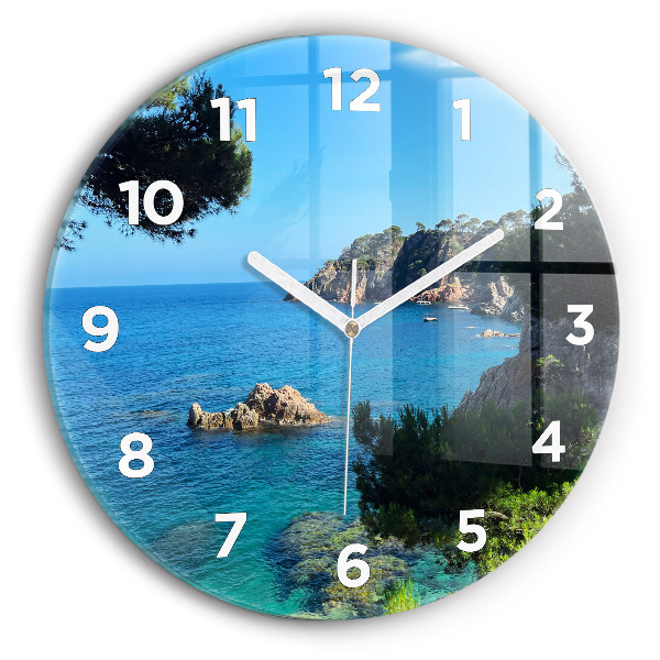 Wanduhr rund Costa Brava