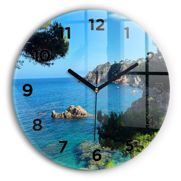 Wanduhr rund Costa Brava