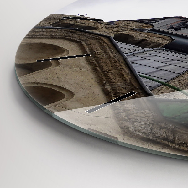 Wanduhr rund mit motiv Marienstatue in Lyon