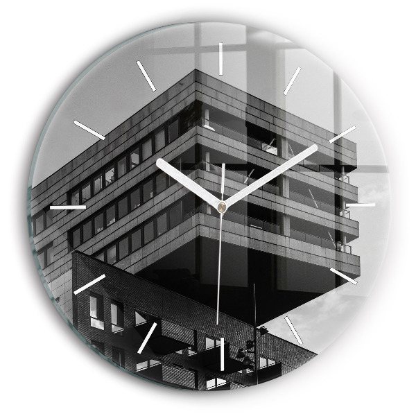Wanduhr glas rund Architektur in Amsterdam