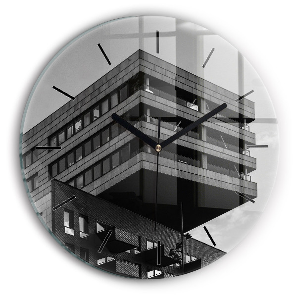 Wanduhr glas rund Architektur in Amsterdam