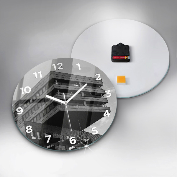 Wanduhr glas rund Architektur in Amsterdam