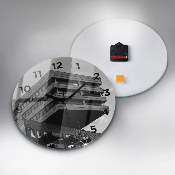 Wanduhr glas rund Architektur in Amsterdam