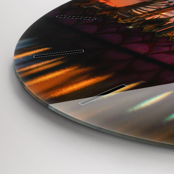 Wanduhr rund mit motiv Tempel in Bangkok