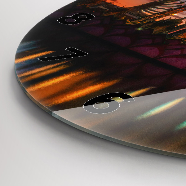 Wanduhr rund mit motiv Tempel in Bangkok