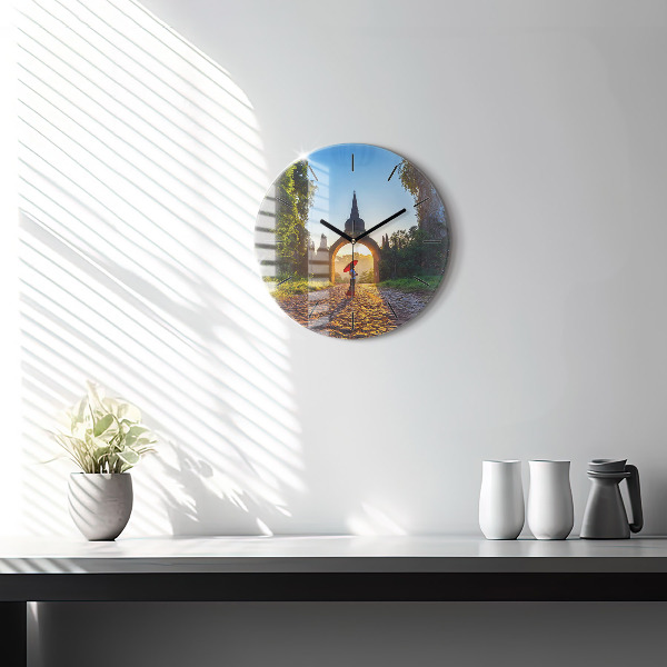 Wanduhr glas rund Surat Thani Park in Thailand