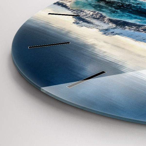 Wanduhr glas rund Jokulsarlon-See in Island