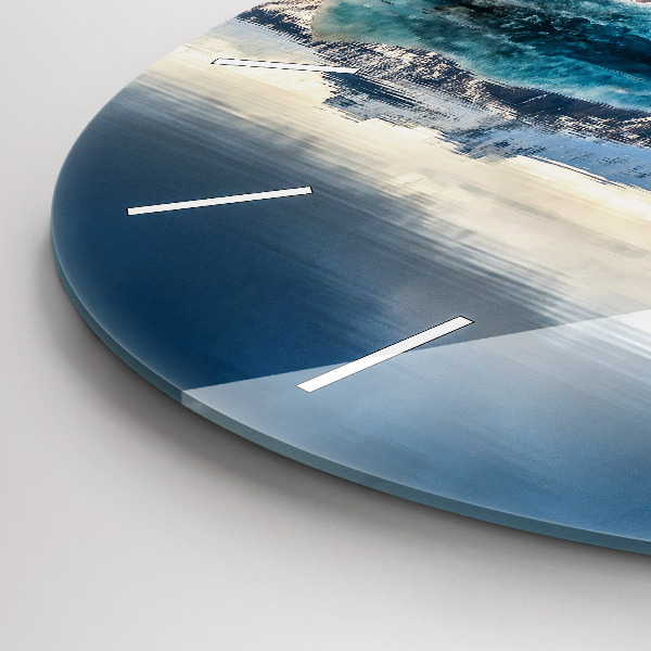 Wanduhr glas rund Jokulsarlon-See in Island