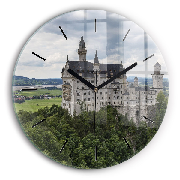 Wanduhr rund Schloss Neuschwanstein