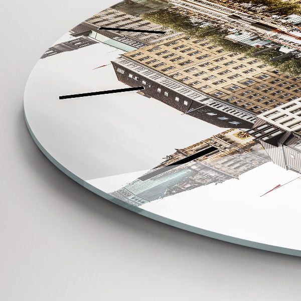 Wanduhr rund Hamburg Fluss Deutschland