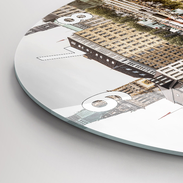 Wanduhr rund Hamburg Fluss Deutschland