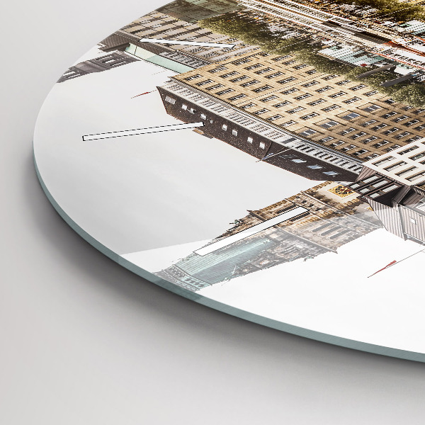 Wanduhr rund Hamburg Fluss Deutschland