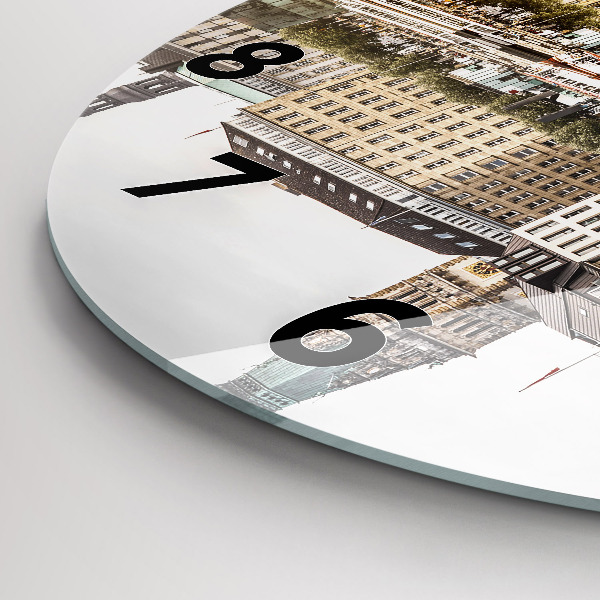 Wanduhr rund Hamburg Fluss Deutschland