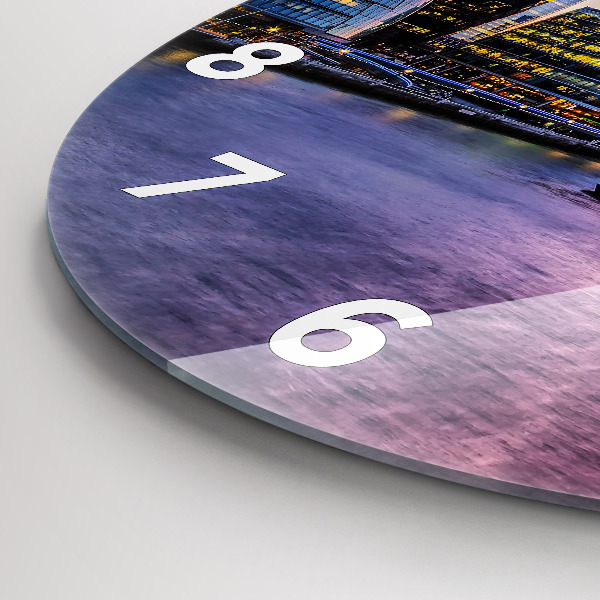 Wanduhr glas rund Blick auf London