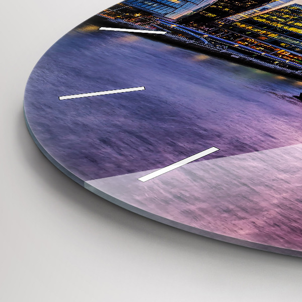 Wanduhr glas rund Blick auf London