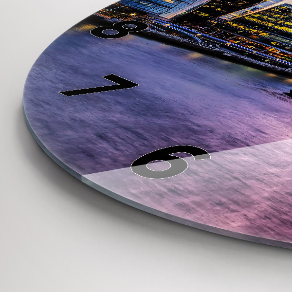 Wanduhr glas rund Blick auf London