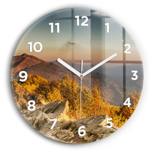Wanduhr rund mit motiv Bieszczady-Gebirge