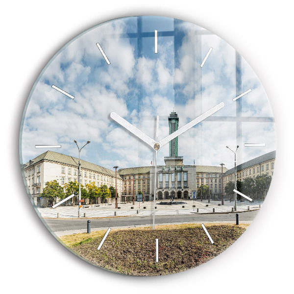 Wanduhr rund mit motiv Panorama von Ostrava