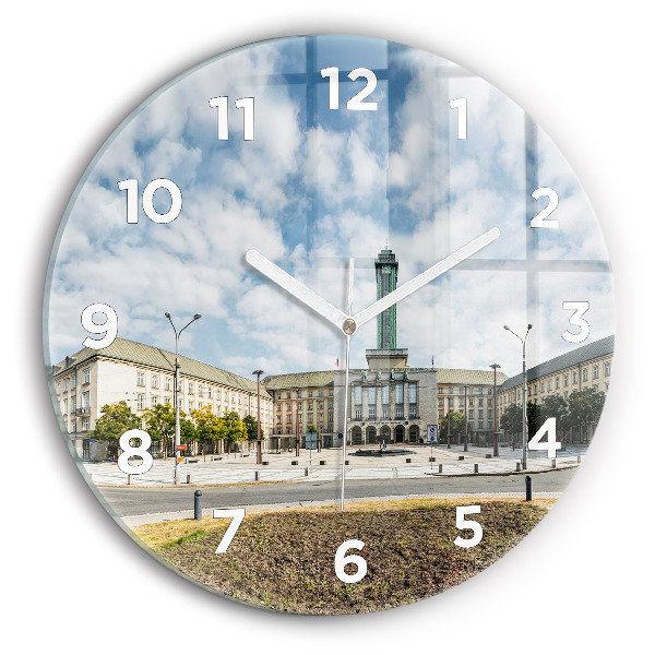 Wanduhr rund mit motiv Panorama von Ostrava